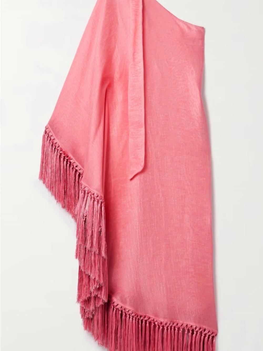 TALLER MARMO
Arno one-sleeve fringed linen-blend gown